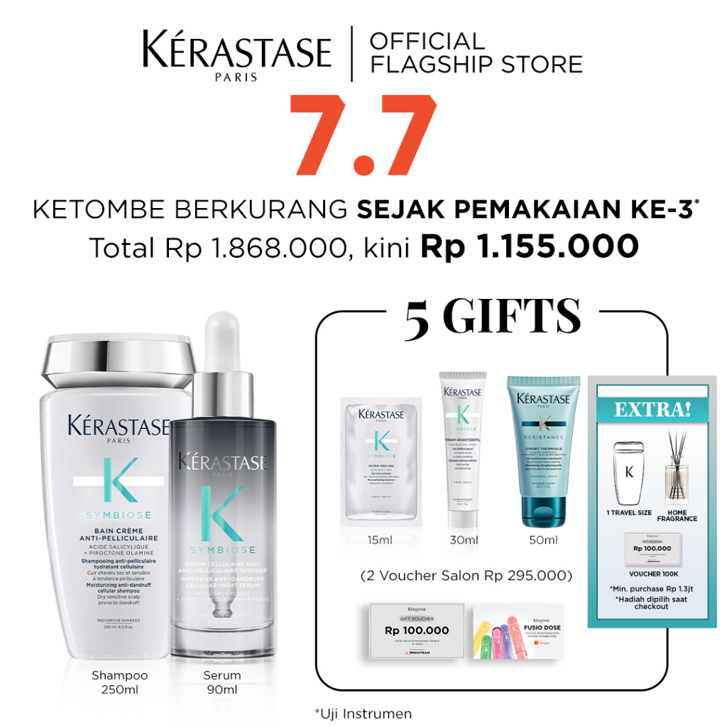 Kerastase Anti-Dandruff Duo Shampoo &amp; Serum Anti Ketombe 90ml