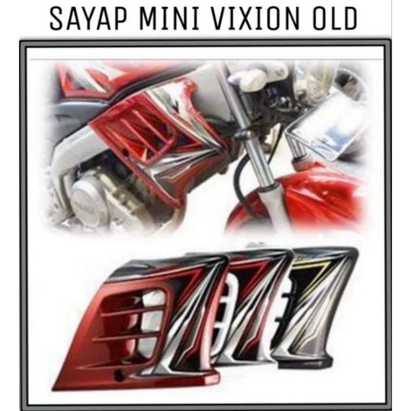 Sayap mini vixion old, v- grill kuping tanki vixion lama 2007-2010 sayap mini