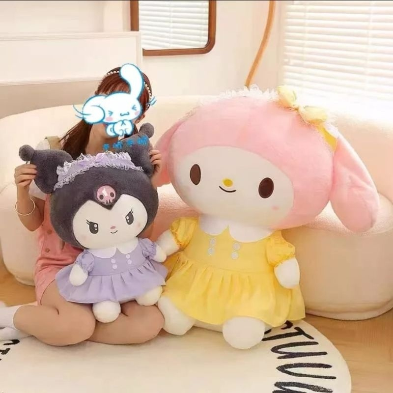 Mainan anak Boneka kuromi melody high quality kartun kuromi my melody bahan plush harga terjangkau