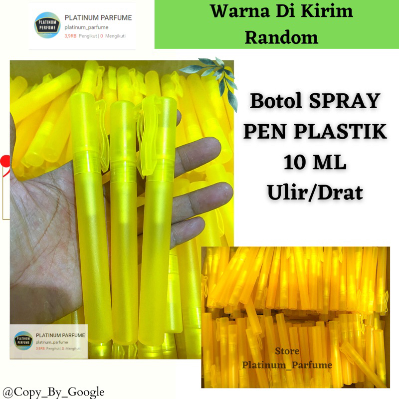 Botol Baru Plastik 10 ML Spray - Botol Spray Pen Plastik 10ml - Putih / Doff / Frosted - Parfum Isi 