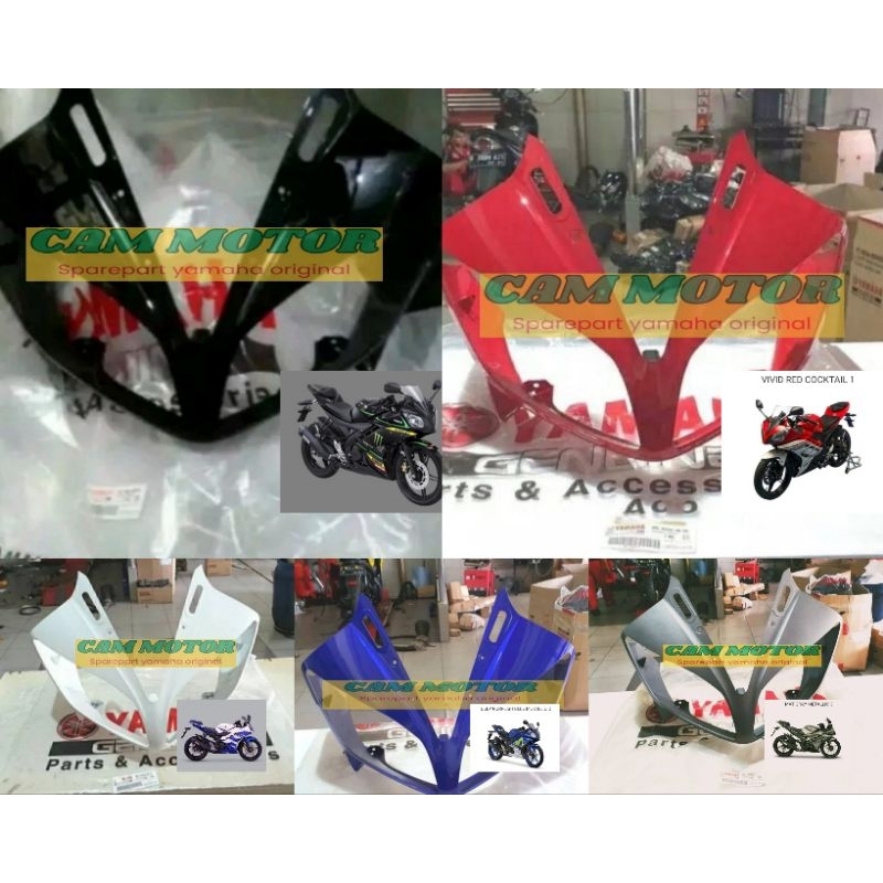 BATOK DEPAN COVER LAMPU  R15 V2 BIRU ORIGINAL YGP