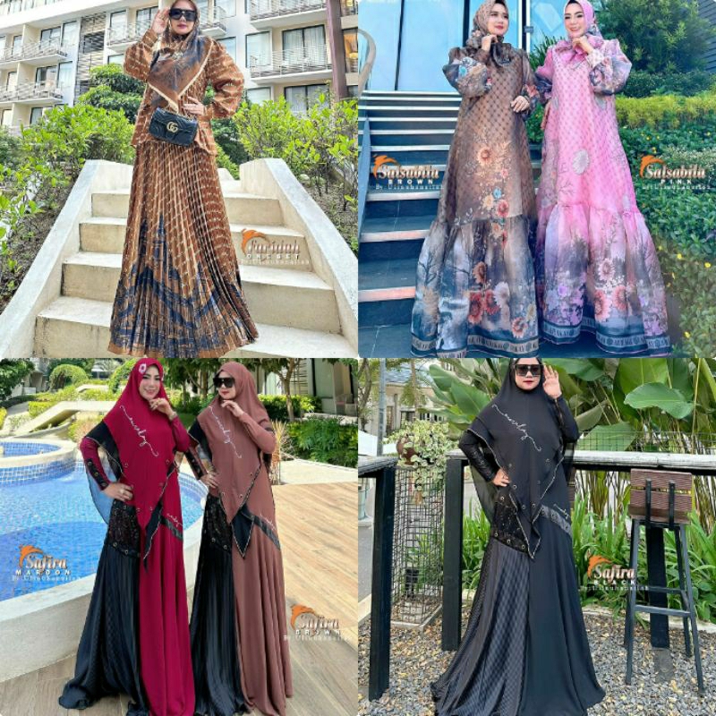 gamis set safira salsabila one set faridah by aurakay syari