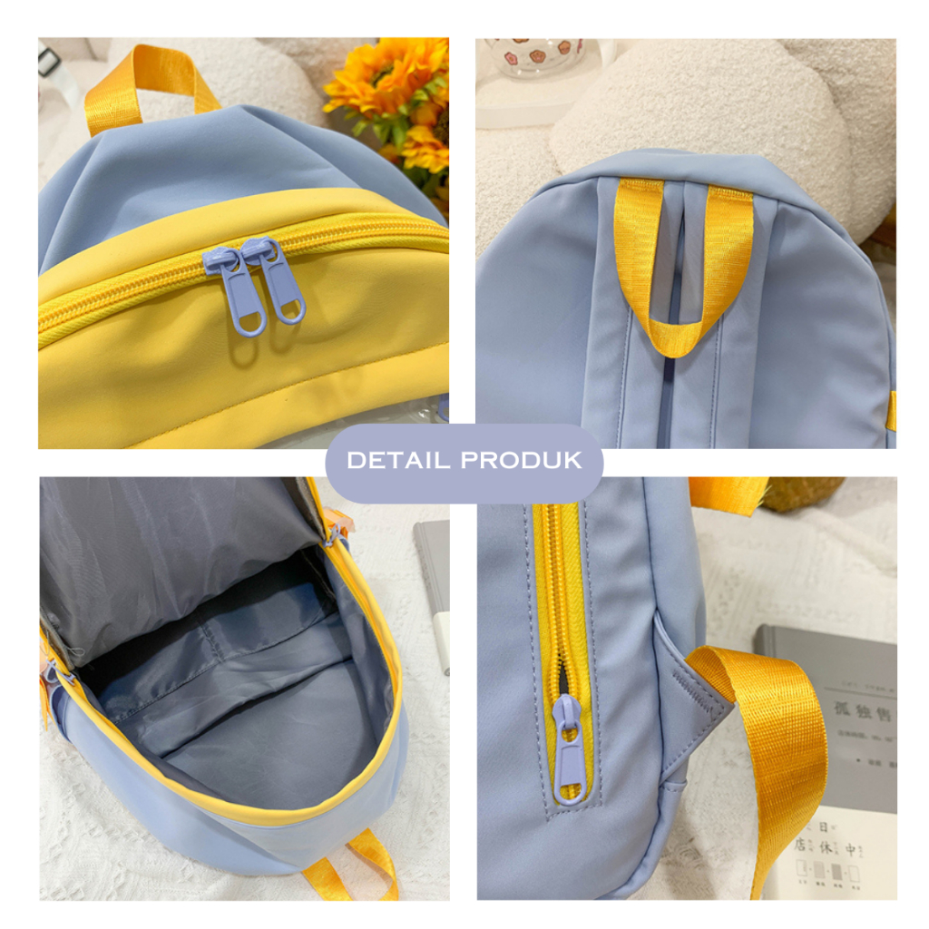 Tas Ransel Sekolah CLOUDS' LOVE 2118 Backpack Remaja Muat Laptop 16inch Bahan Anti Air WATCHKITE WKOS