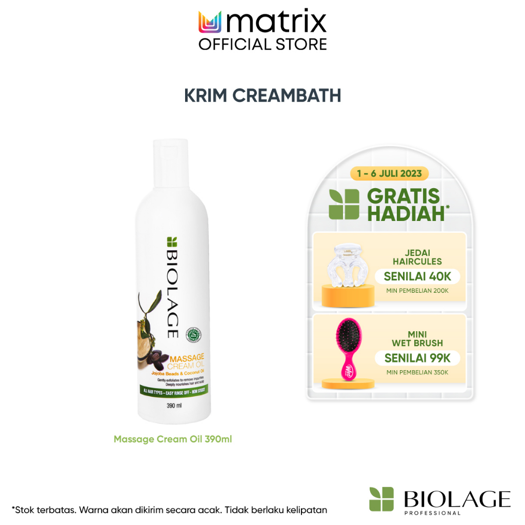 Biolage Massage Creme Oil - Double Cleansing Perawatan Sebelum Keramas