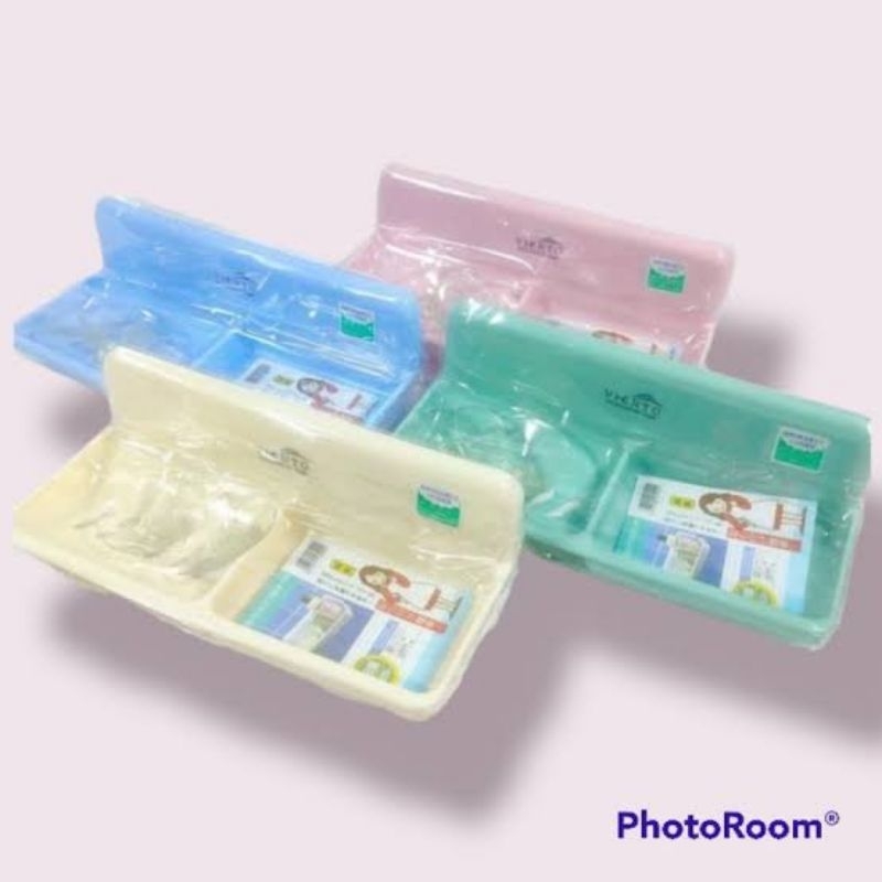 Tempat Sabun Tempel Sekat 2 Viento B-571 Tembok,Kaca Dan Keramik