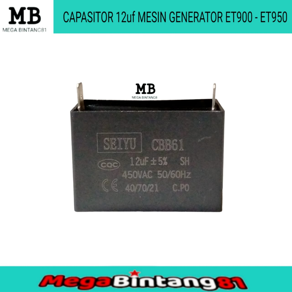 capasitor kapasitor genset 12 uf / 16 uf / 24uf / 20 uf capasitor genset ET900-950 body kecil