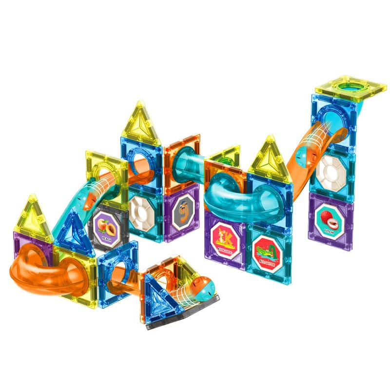 【Penjual Lokal】COD Mainan Edukasi Susun Kepingan Magnetic Set Bola Dan Rail / Magnetic Paradise 3D Tiles