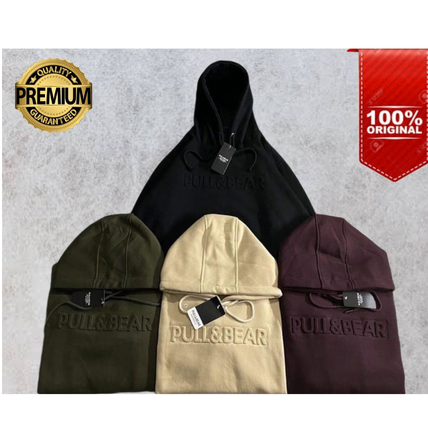 [promo] sweater hoodie unisex pria wanita pull &amp; bear / hoodie distro / sweater hoodie premium sablon embossed pull &amp; bear