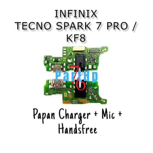 Flexible charger + Mic + Handsfree Infinix Tecno Spark 7 Pro / KF8 - Flexible Flexibel Fleksibel Charger