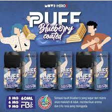 Puff Blueberry Wafer 60ml 3mg 6mg 9mg by Movi x Hero57