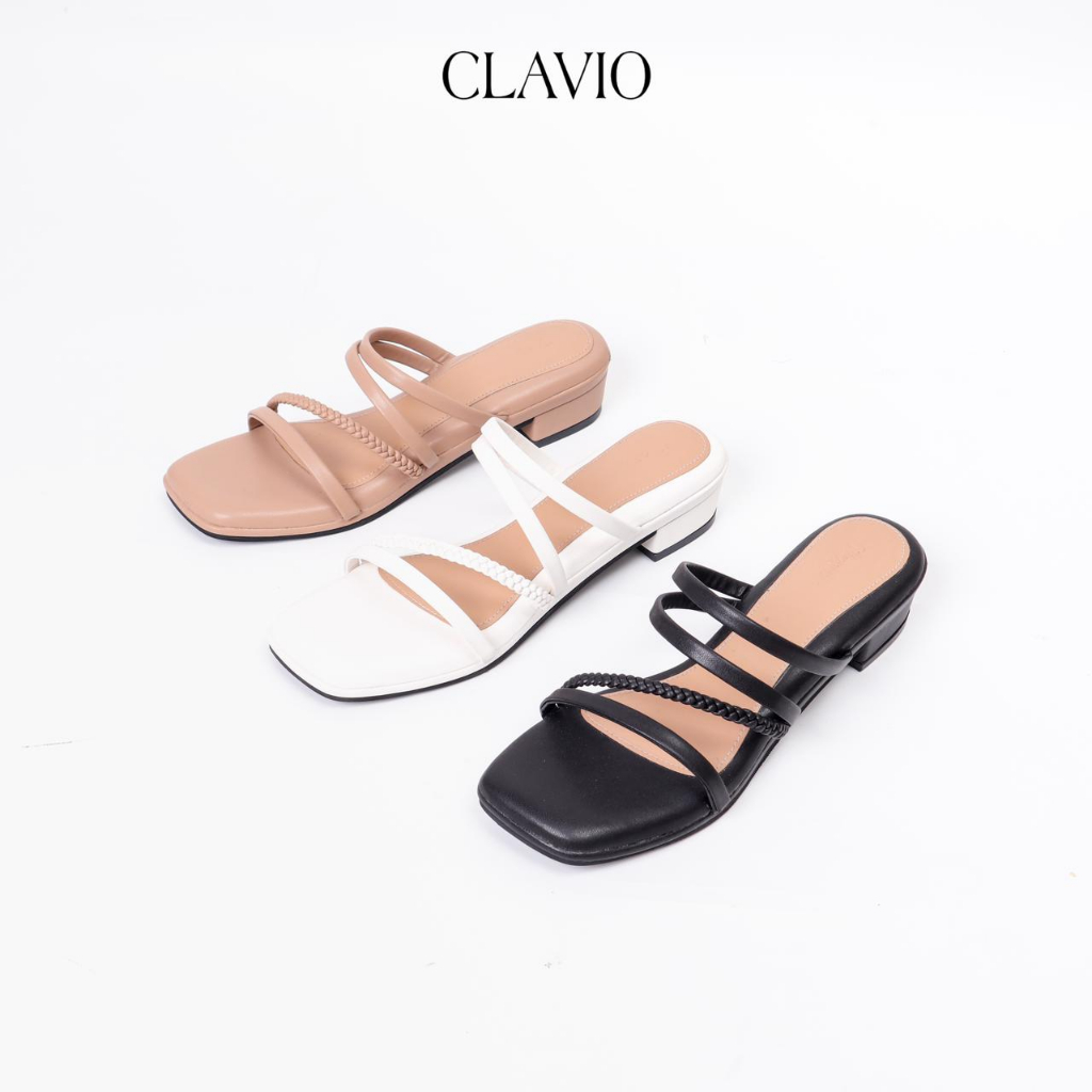 CLAVIO Kinara Sandal Wanita Heels / Hak 3 Cm