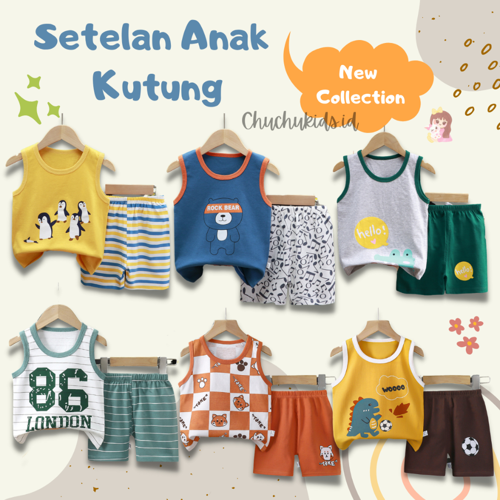 Baju anak laki laki tanpa lengan Baju Setelan anak import kaos anak kutung  atasan anak singlet tanpa lengan lucu