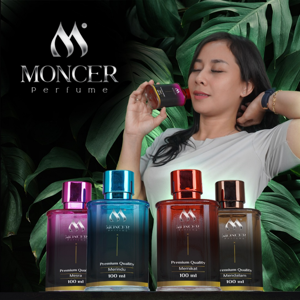 Moncer Parfum Pilihan Umi Kasum 100mL | 4 Varian Wangi Memikat Mendalam Merindu Mesra Parfume Unisex