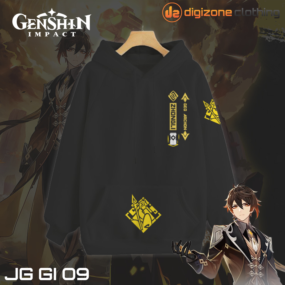 Jaket Hoodie Game Genshin Impact Zhongli Geo Archon JG GI 09