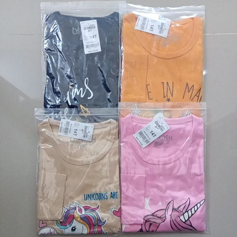 Kaos Anak Perempuan Lengan Panjang 6-14