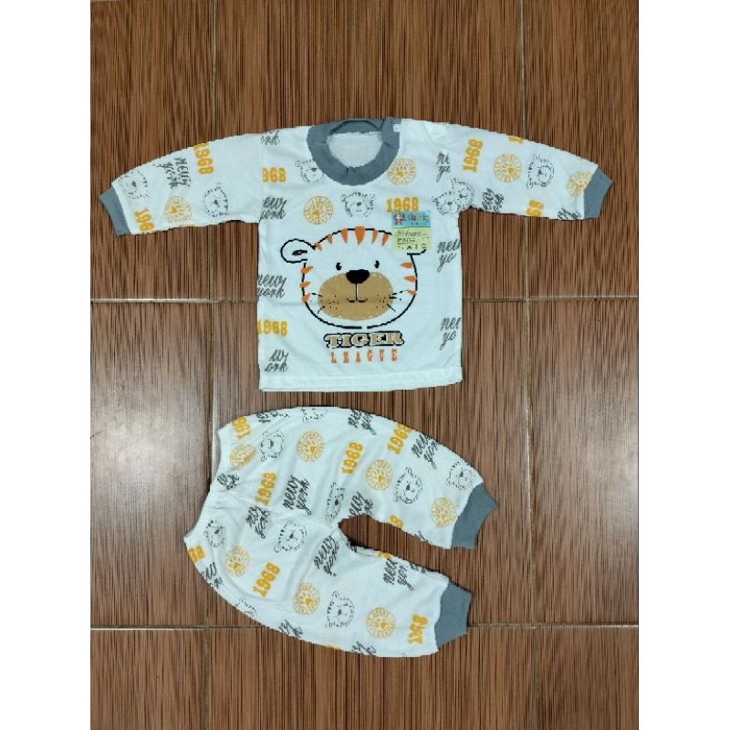 Stelan panjang Baju Celana motif Tiger umur 0-18bln