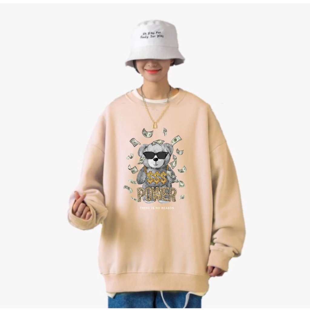 Sweater POWER TEDDY Sweatshirt Crewneck || M - XXL