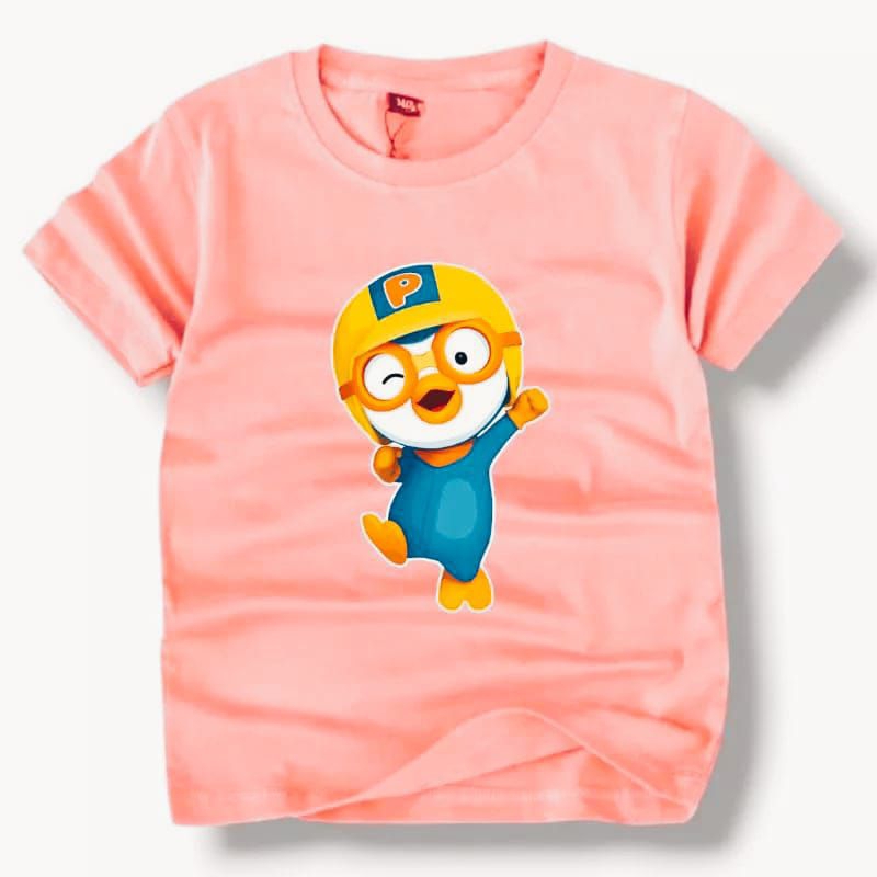 Kaos sablon dtf anak unisex gambar pororo viral usia 1-7 tahun