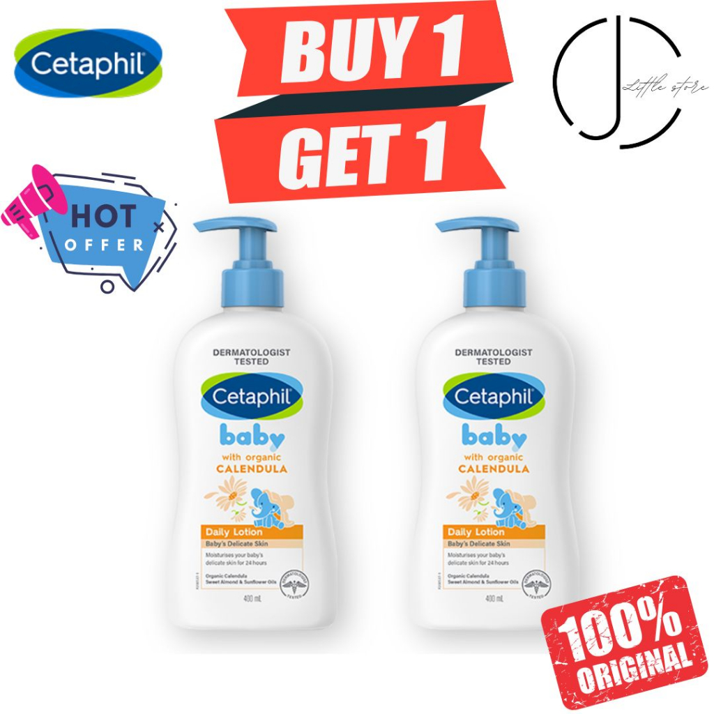 PROMO CETAPHIL BABY DAILY LOTION CALENDULA 400ML BUY1GET1