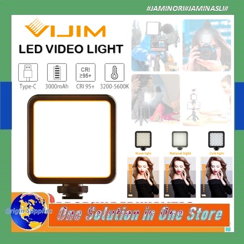 LED Video Light portable kamera vlog 5600K 3000mAh