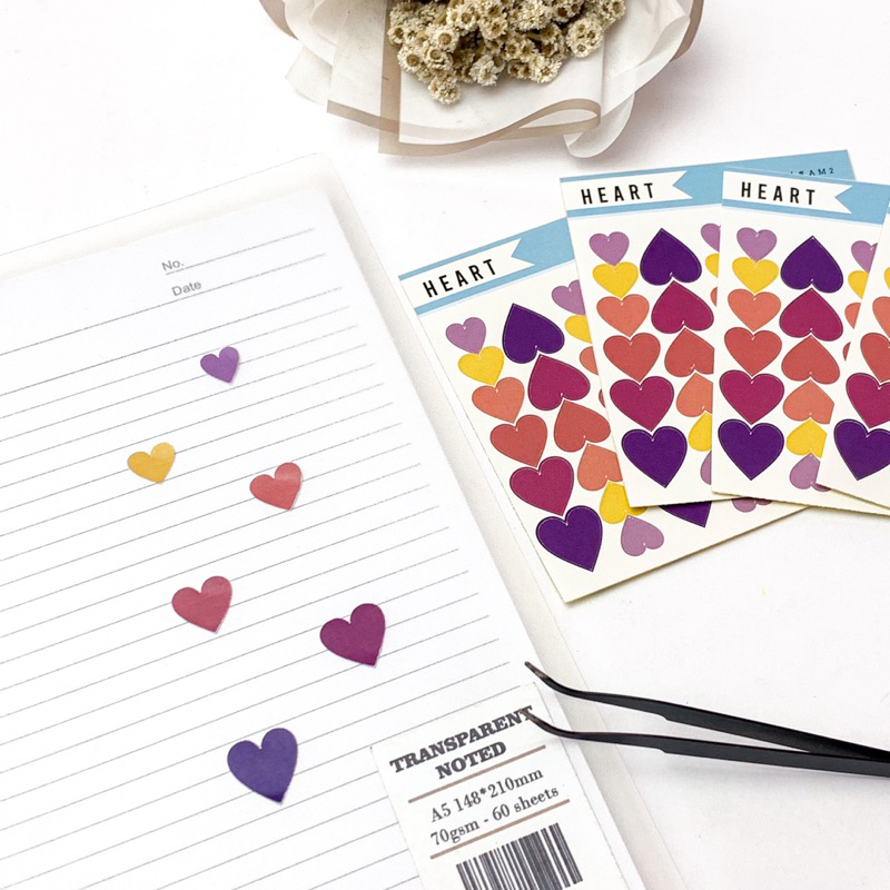 

Stiker Bentuk Hati Heart Shape Bujo Stickers Bullet Journal Dekorasi Deco