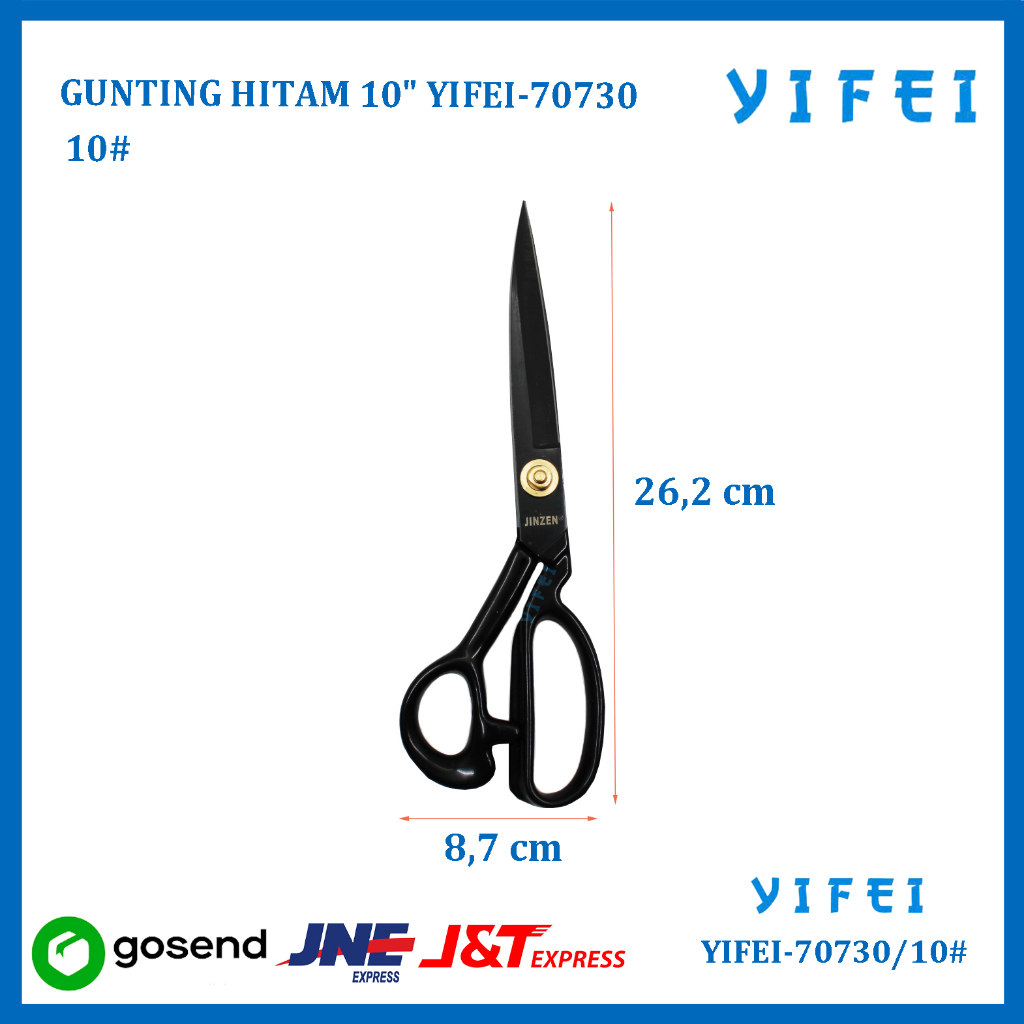 GUNTING HITAM 10&quot; YIFEI-70730/10#