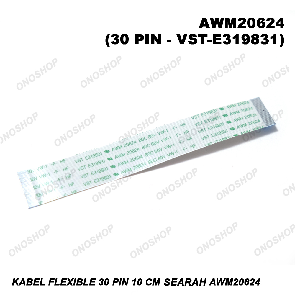 Kabel Flexible 30 Pin 10 cm Pitch 0.5 mm Searah AWM20624