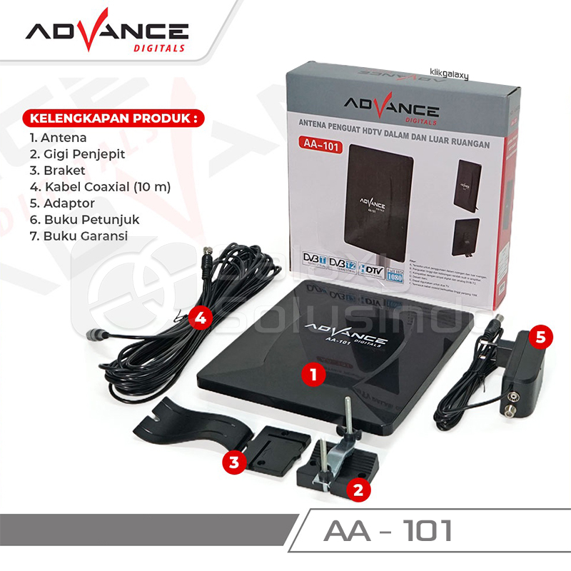 ADVANCE AA-101 Indoor Outdoor Digital Analog TV Antenna