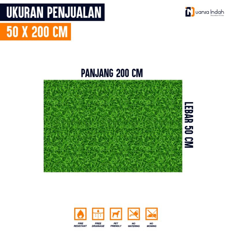 RUMPUT SINTETIS SWISS STANDAR UKURAN 50x200 CM