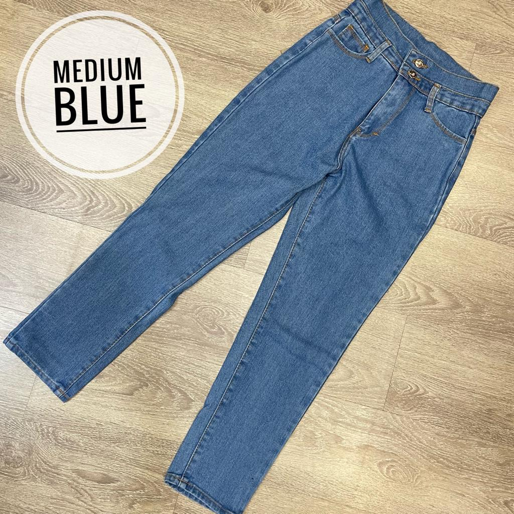 TRIVELA - JEANS HIGHWAIST DOUBLE BUTTON l JEANS BOYFRIEND KANCING 2 l NEVILLE