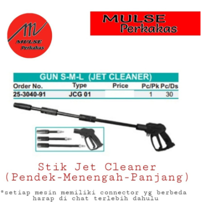 Gun Jet Cleaner 3 Nozzle (Pendek-Menengah-Panjang) Wipro