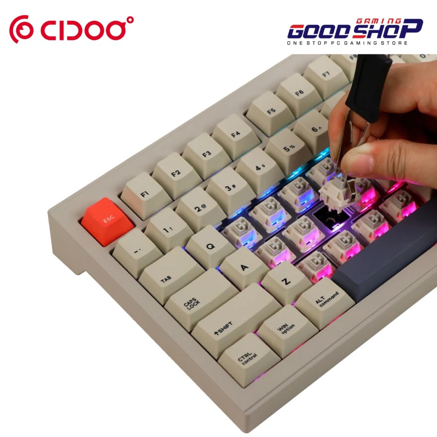 CIDOO V75 - Pre-built 75% 81 keys Hotswappable Mechanical Keyboard