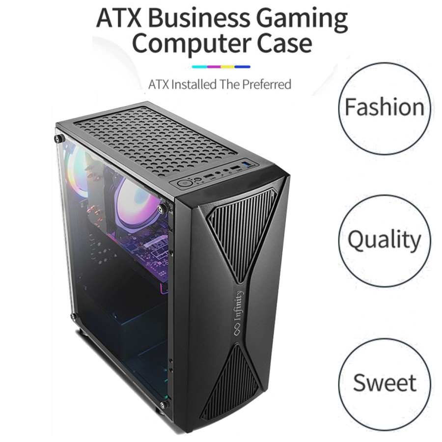 PC Case Gaming Infinity Elysium V2 m ATX / ATX - Casing Komputer