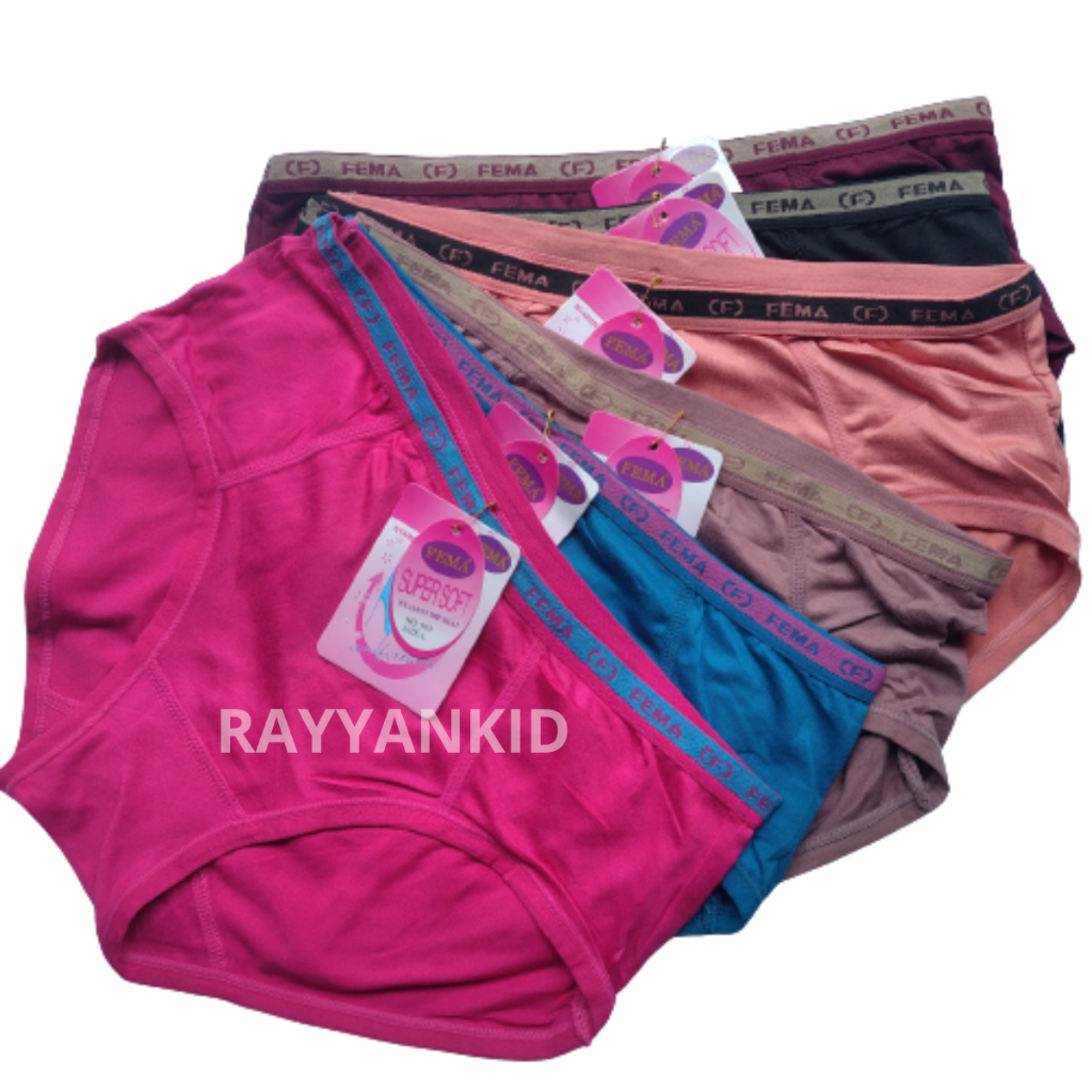 6 Pcs Celana Dalam Wanita Fema