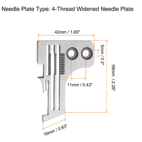 Needle Plate 202499 Mesin Jahit Overlock Siruba M852-13 Pegasus M700