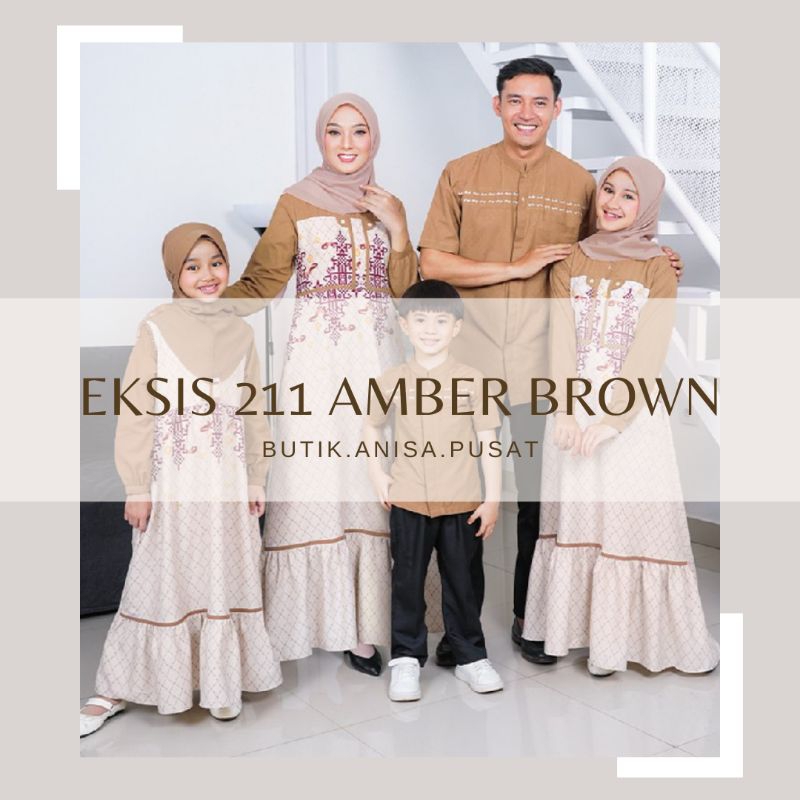 Sarimbit Keluarga Seply 2023 Eksis 211 Amber Brown (Meyra 142, Kaseo 181, Selia 129, Kliko 132) Gamis Meyra 142 Koko Kaseo 181