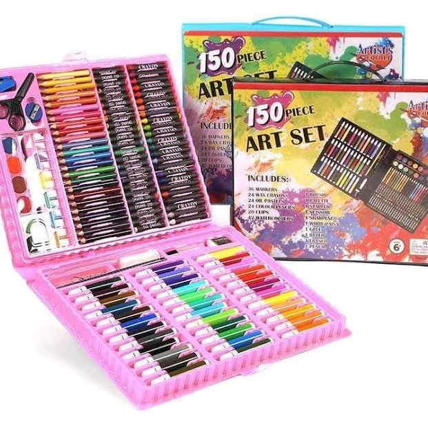 

CRAYON SET 150 PCS alat cat krayon pensil putih stationery spidol