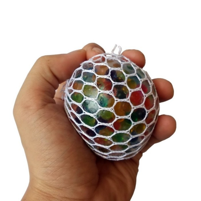 Squishy Rainbow Deluxe Mesh deluxe anti stress ball bola anggur Import