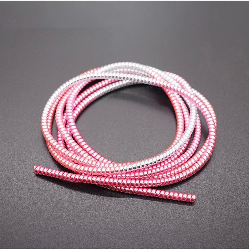 Pelilit Kabel Metalic 1.4 Meter Pelilit Kabel Spiral Warna Metalic Pelindung Kabel Charger Cable Saver Universal