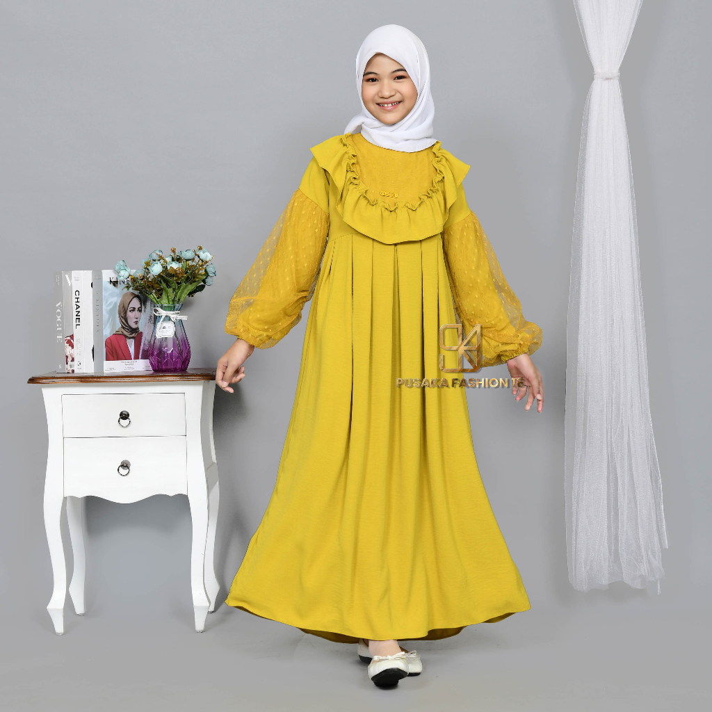SALSA KIDS GAMIS remaja cringkle ANAK perempuan remaja tanggung 9-17 tahun MIX TULLE BRUKAT BROKAT
