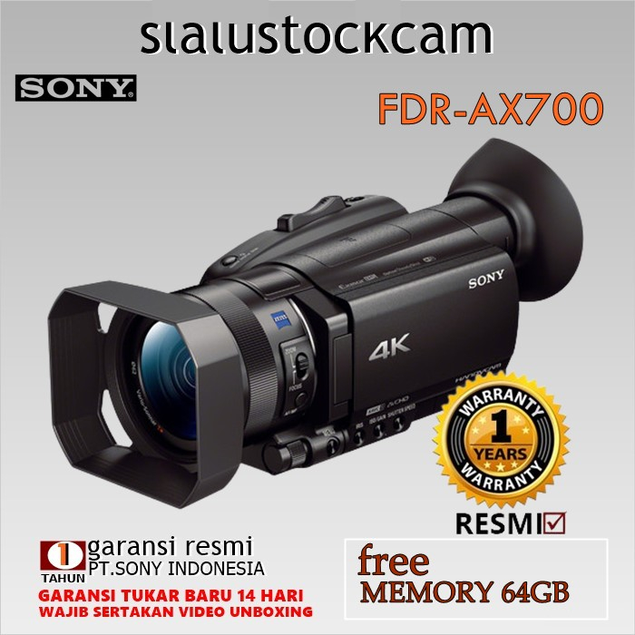 Sony FDR-AX700 4K Camcorder / Sony AX700 4K / Camcorder Sony AX700 Resmi