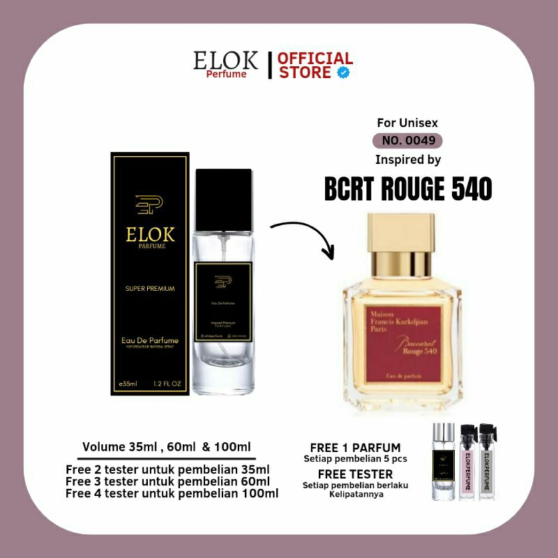 elokperfume - BCRT ROUGE 540 - Parfum Unisex - Free Tester