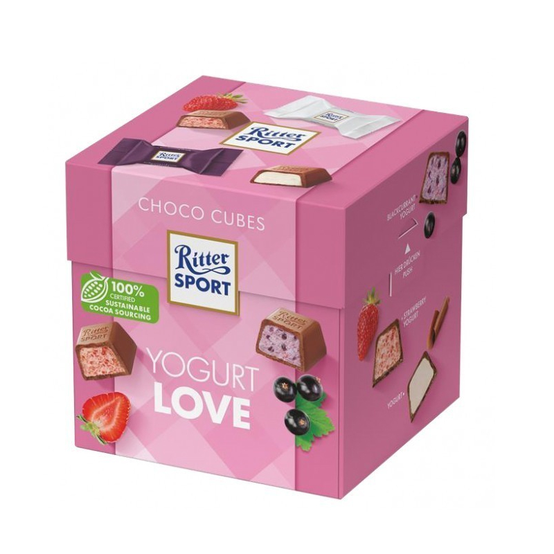 Coklat Ritter Sport Choco Cubes Schokowurfel Yogurt Love 176 Gram