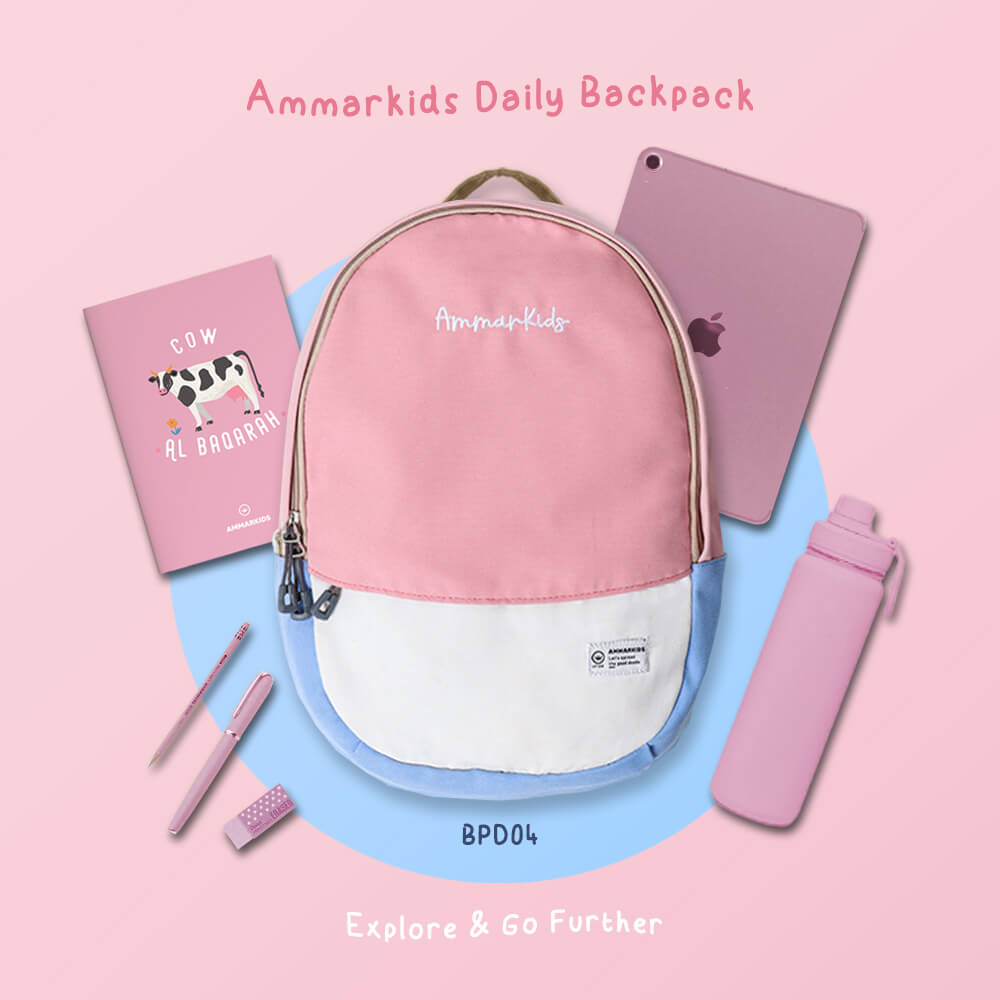 AMMARKIDS Tas Gendong Sekolah Anak Perempuan dan Laki Laki SD SMP Ransel Daily Backpack 2 In 1 Model Terbaru Kualitas Prmium Terbaik Motif Lucu Warna Hitam Navy Pink Hijau Tosca Merah Bisa COD