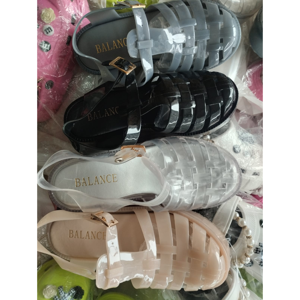 Sandal jelly wedges wanita trendy 2023 /sandal wanita tali belakang 778