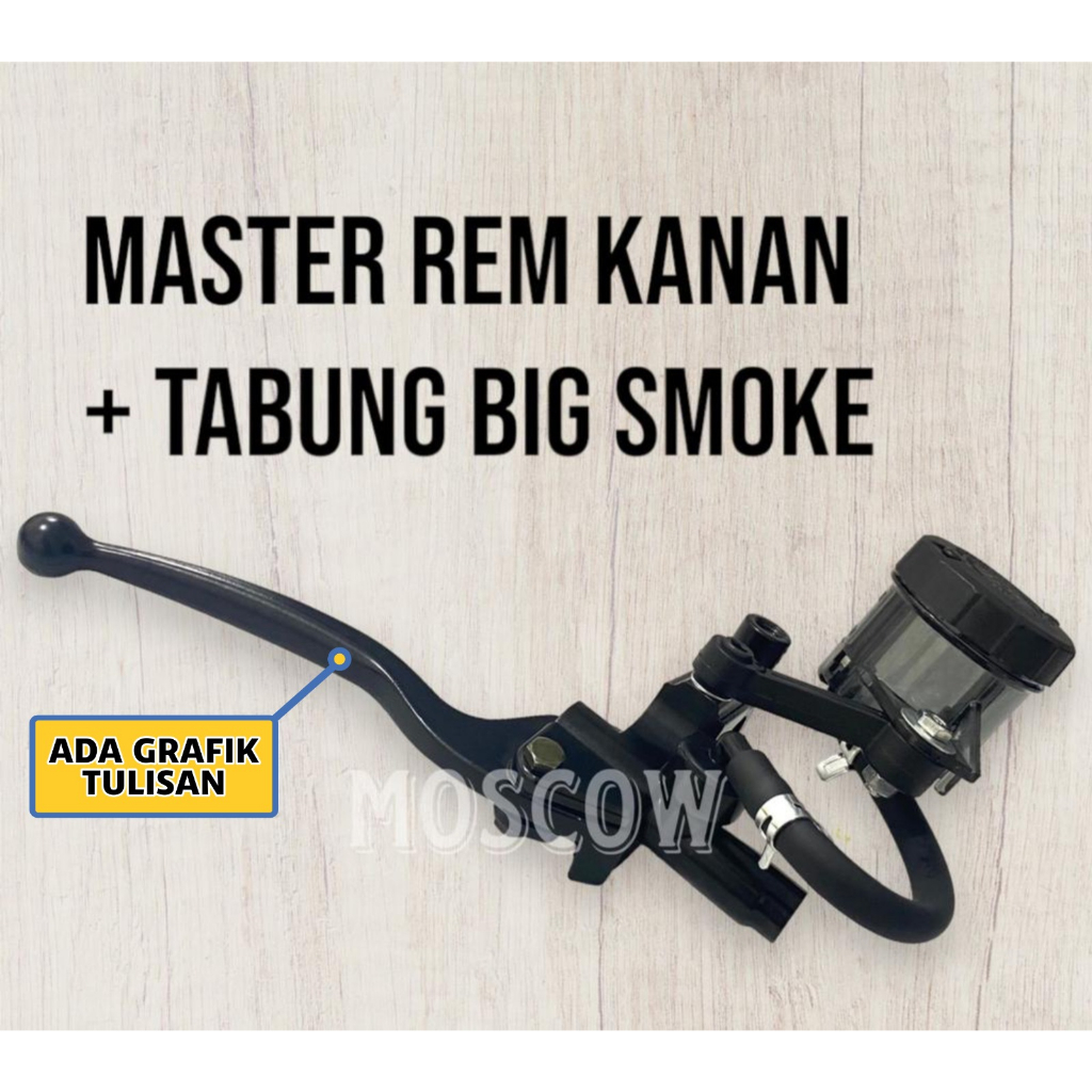 MASTER REM KANAN NONAME  IMPORT PLUS TABUNG MINYAK REM BIG SMOKE tABUNG BIG RYBEN InCLUDE DUDUKAN DAN SWITCH REM UNIVERSAL SEMUA MOTOR