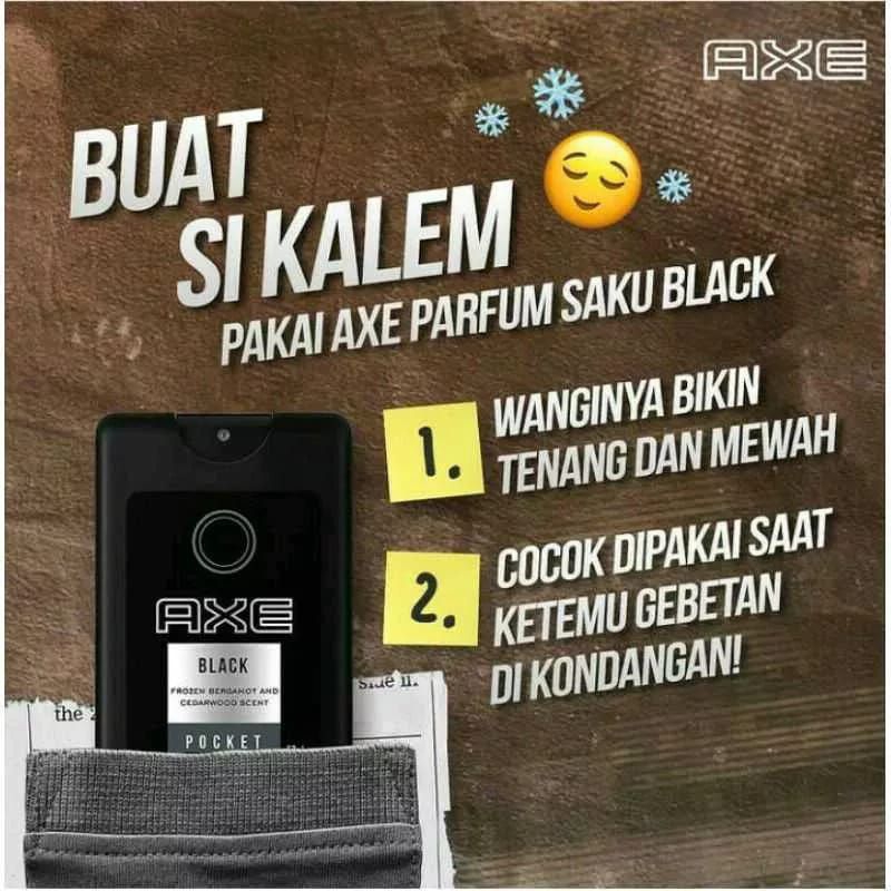 Parfum Saku AXE Pocket Black&amp;Dark Temtation Murah