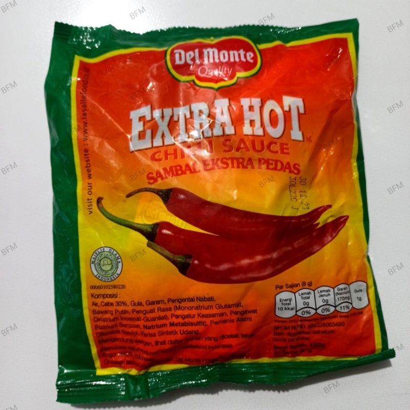 

Del monte Extra Hot Chilli Sauce 24 Sachet 192 Gr