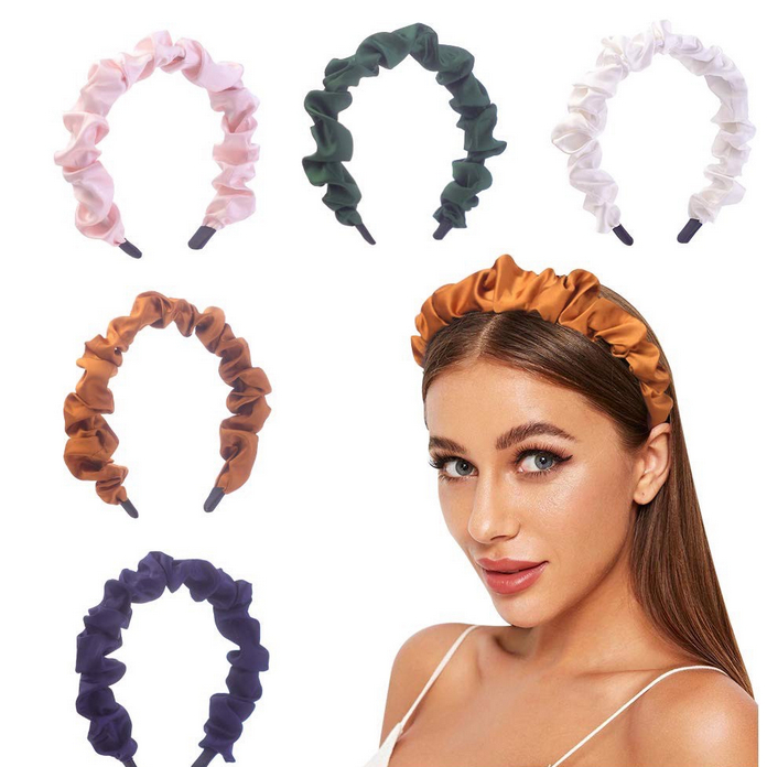 A564 BANDO KERUT SCRUNCHIE HEADBAND bandana kunciran aksesoris rambut hair fashion kecantikan organza double hycon sifon ikat ikatan pita