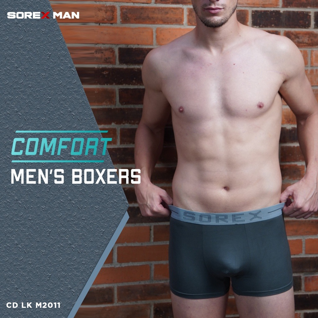 CD Sorex Comfort Men’s Boxer LK M 2011 | Celana Dalam Pria Boxer Katun Super Soft 1 Box Isi 3